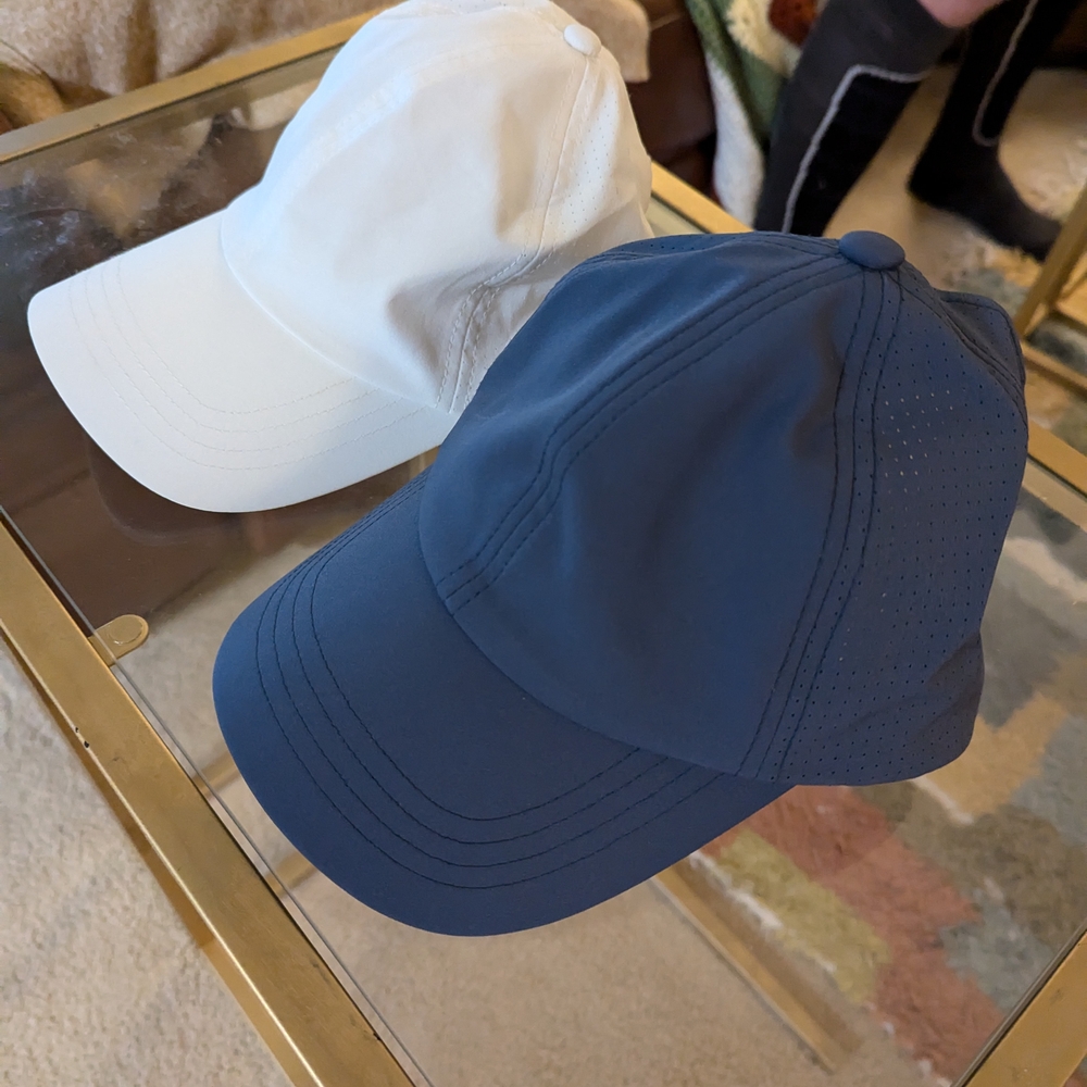 Calla Blue and White Baseball Caps